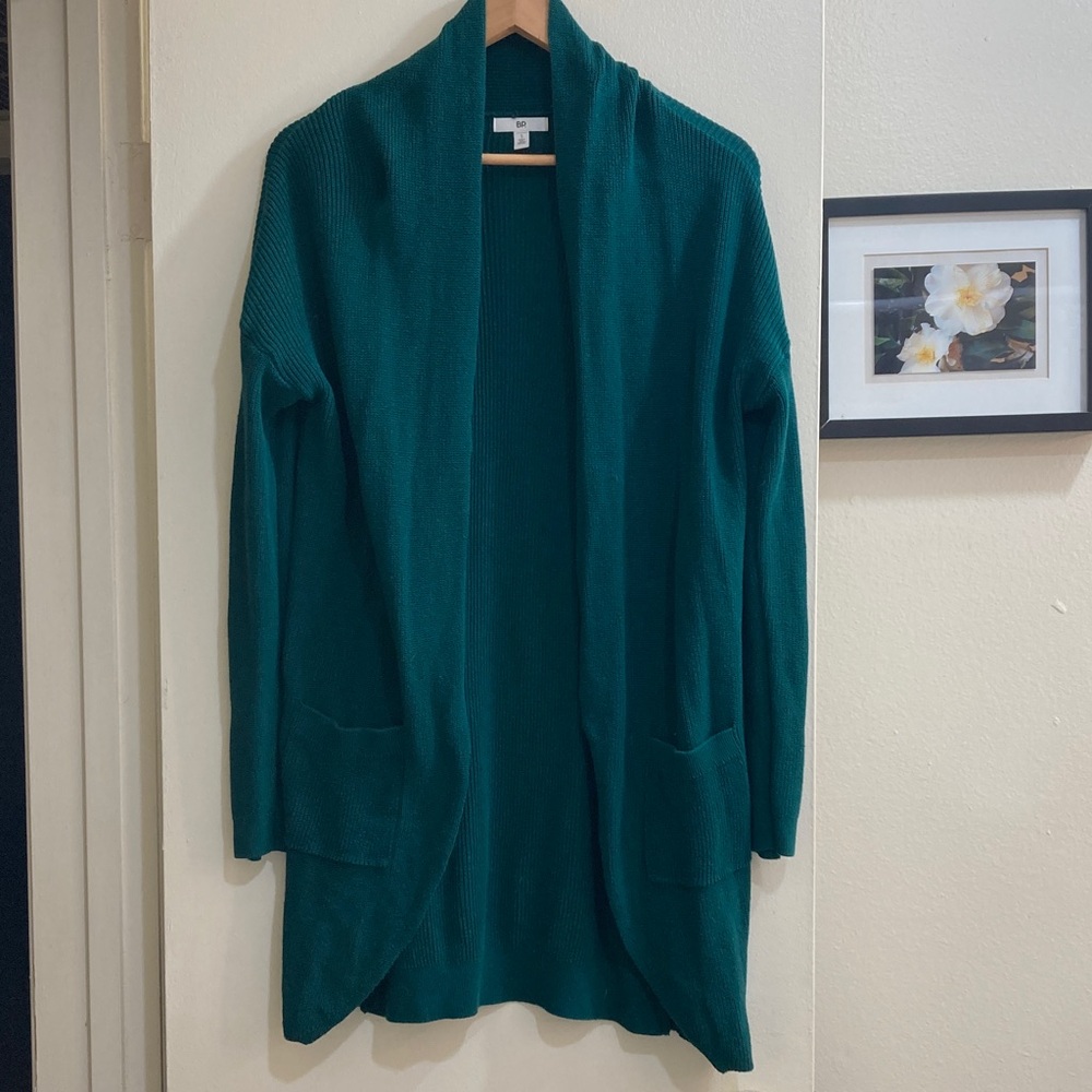 BP Nordstrom Teal Open Front Cardigan Sweater.